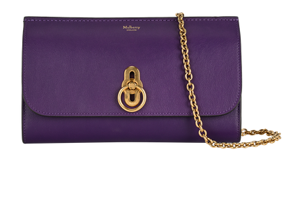 Amberley Clutch, &pound;295, Handbags, Purple, Leather, Front view